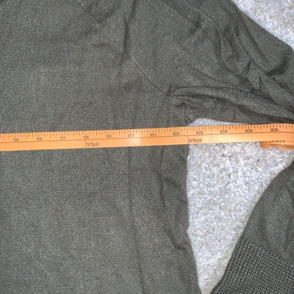 Cyrus- Waffle Knit Cowl Neck Sweater- Sz 2X- Dark Army Green- EUC - Picture 2 of 7